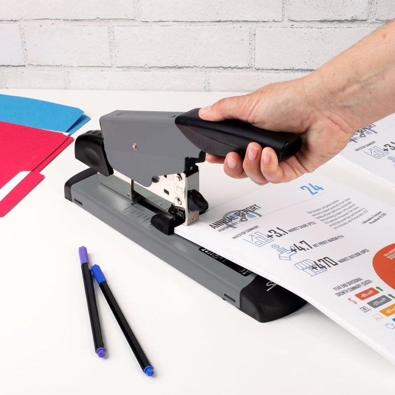 Swingline Heavy Duty Stapler - 160 Sheet High Capacity, Durable Office Stapler with Alignment Guide, Black/Gray - Image 3